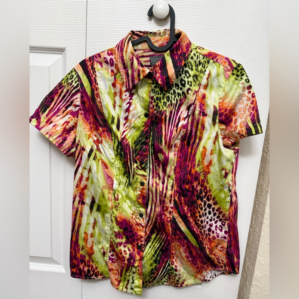 Chico's Multicolor animal print button down